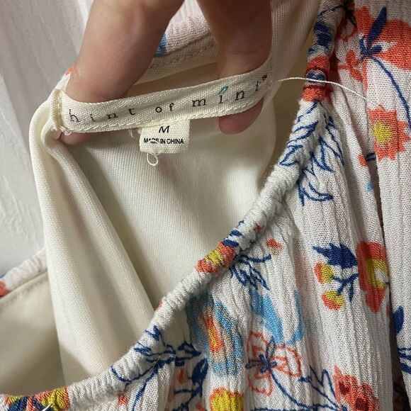 Hint of Mint Off-shoulder Tunic Top Floral Mixed Print Medium - Picture 6 of 9